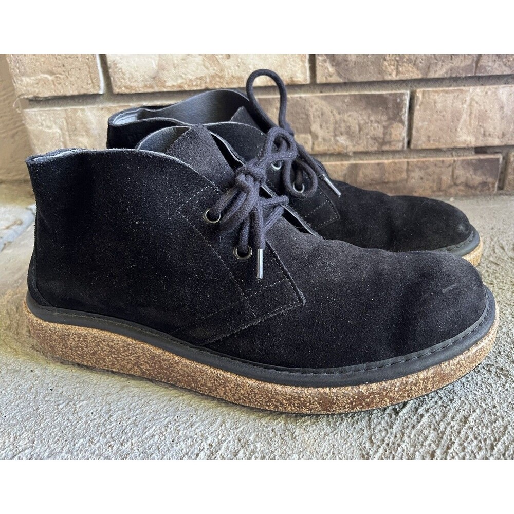 Birkenstock Milton Unisex 42 Narrow Men's 9 Women's 11 Suede Chukka Boots Black - Picture 2 of 12